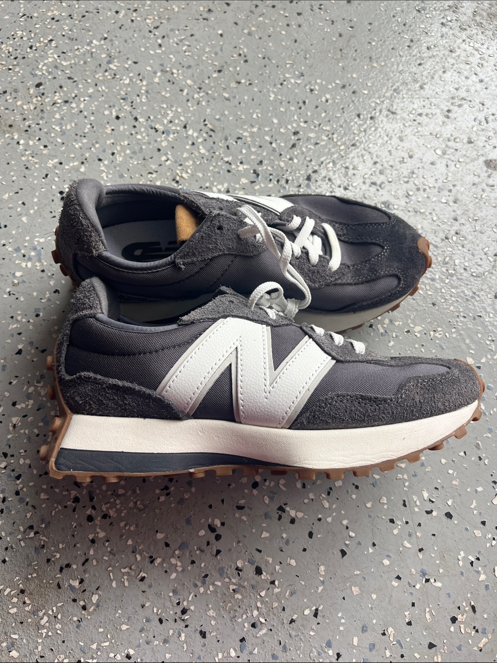 New Balance Women’s Gray and White 327-Style Retro Runner